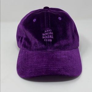 Authentic Anti Social Social Club velvet cap